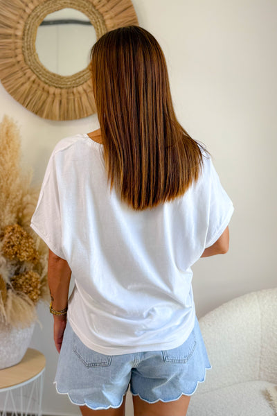T-Shirt "Sunshine" Blanc (15157119418693)