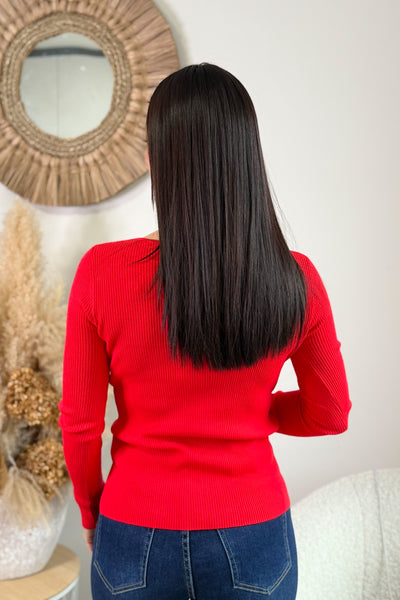 Top Manches Longues Bonita Rouge