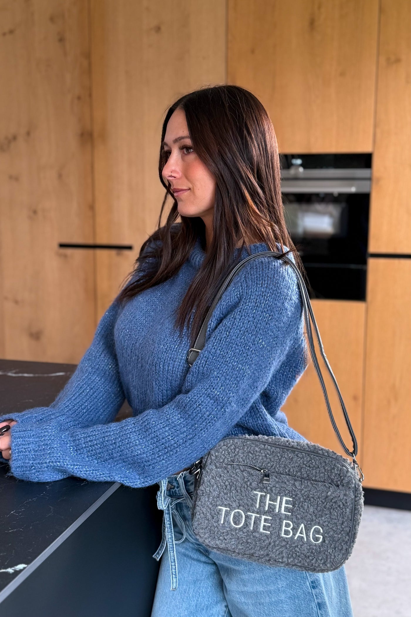 Sac Tote Bag ( Mini Bag) Teddy Gris Anthracite