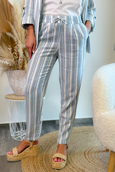 Pantalon Caro-Poptrash Bleu/Blanc Only (15005577806149)