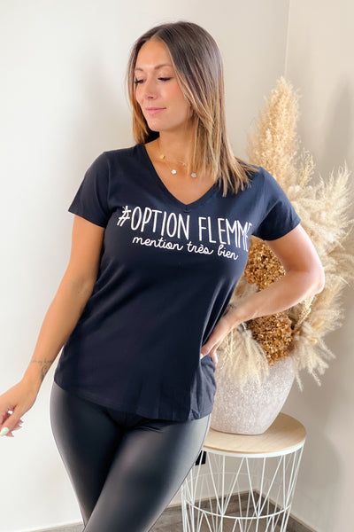 T-shirt "Option Flemme" Noir (8667683553605)