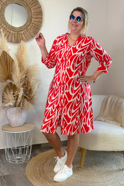 Robe Chemise CarOlivera Rouge Only Carmakoma (15020409454917)