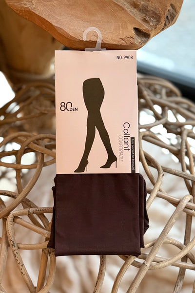 Bas Opaques Choco 80 Deniers