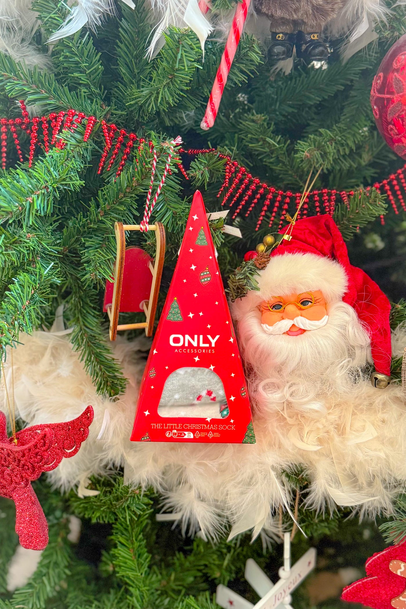 Sapin De 2 Paires De Chaussettes De Noël