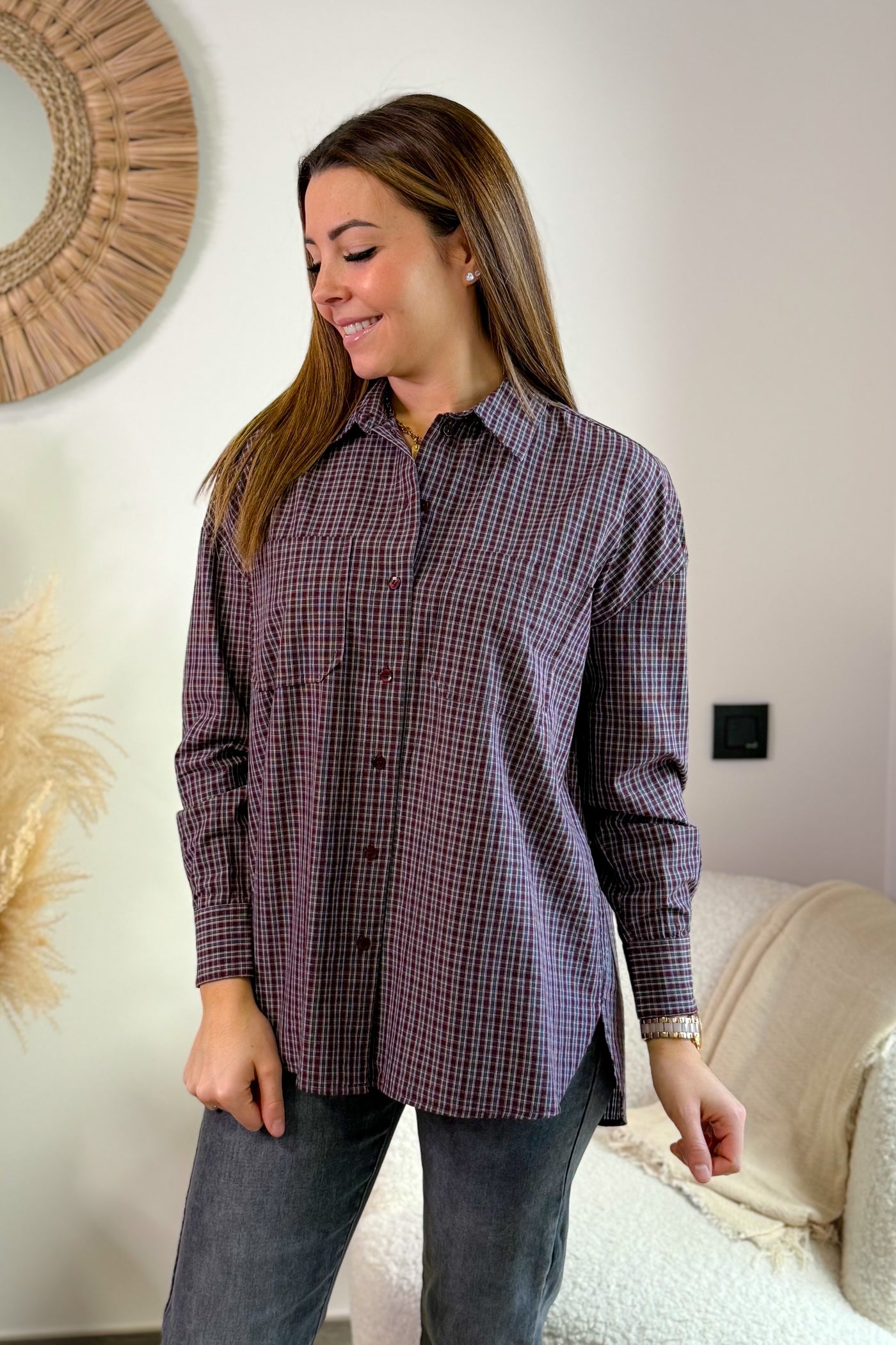 Chemise Fenna Bordeaux Only