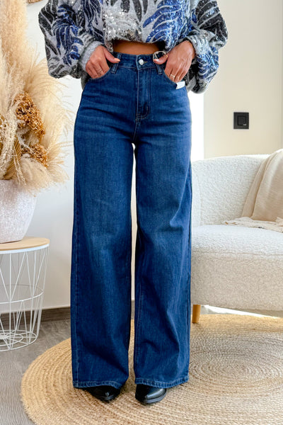 Jeans Wide Leg FY-10837 Bleu (15242285646149)