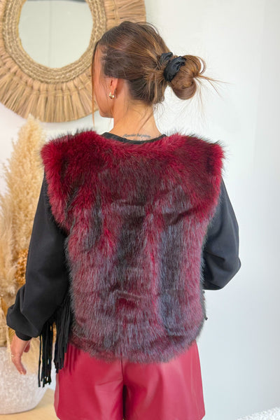 Gilet Fausse Fourrure Bordeaux (15197981802821)
