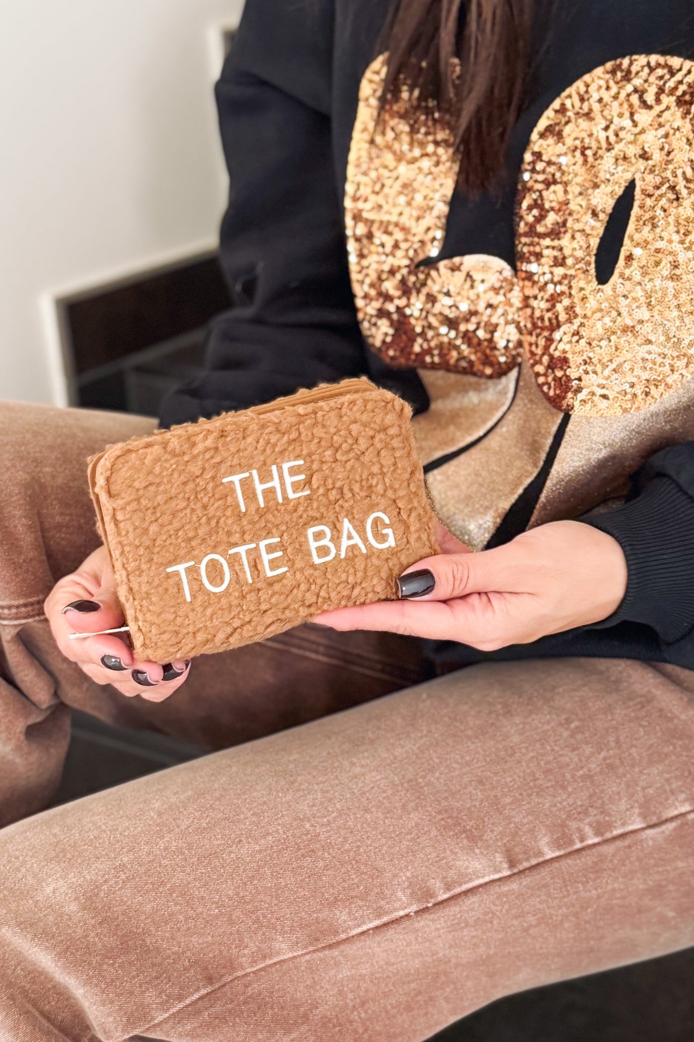 Portefeuille  Tote Bag Moyen Teddy Camel Foncé