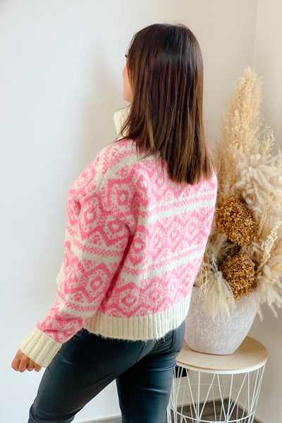 Pull Col Roulé Carin Rose (8696619041093)