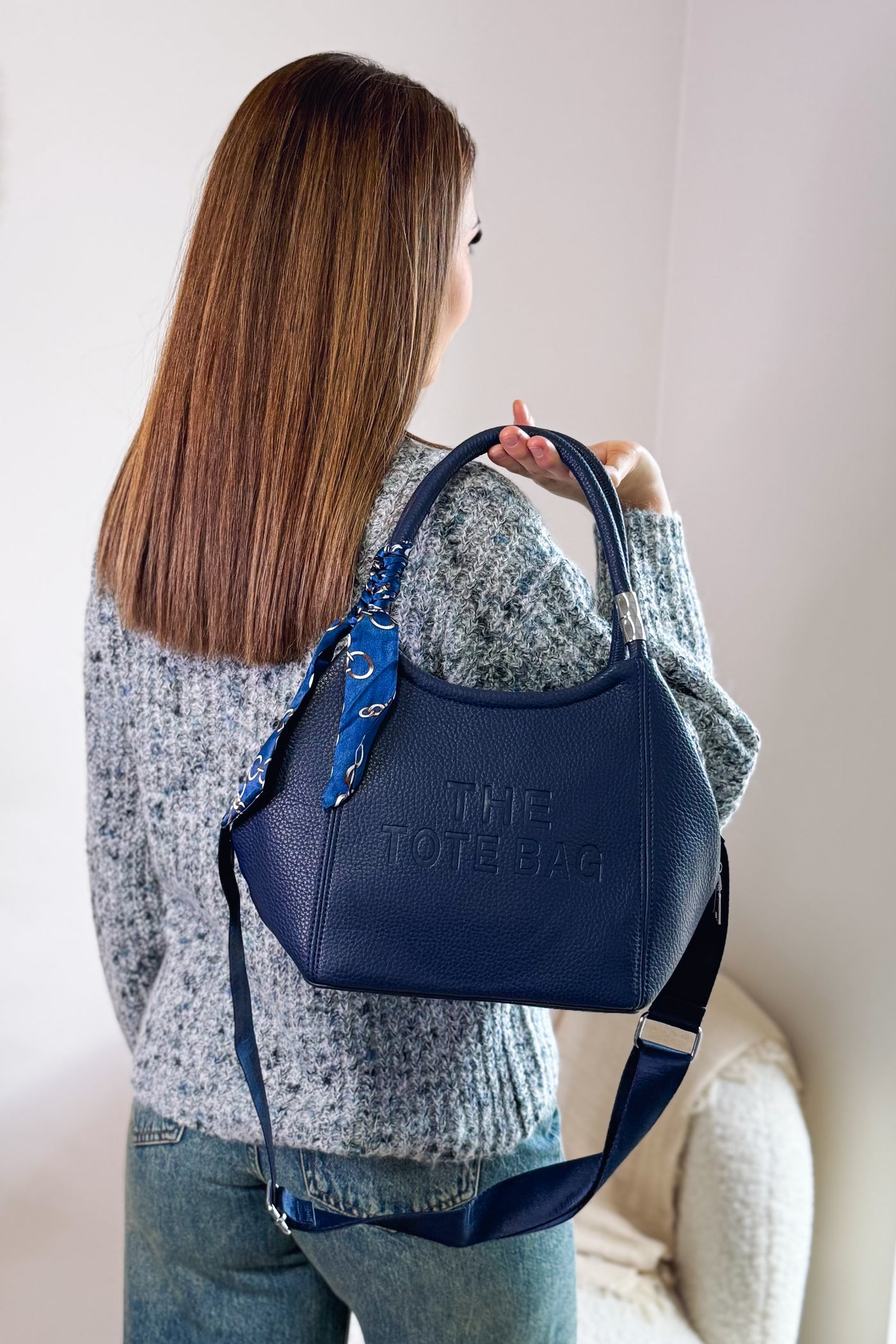 Sac " Tote bag" Hexagonal Bleu Marine
