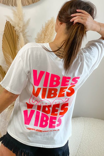 T-Shirt "Good Vibes" Blanc (9216036700485)
