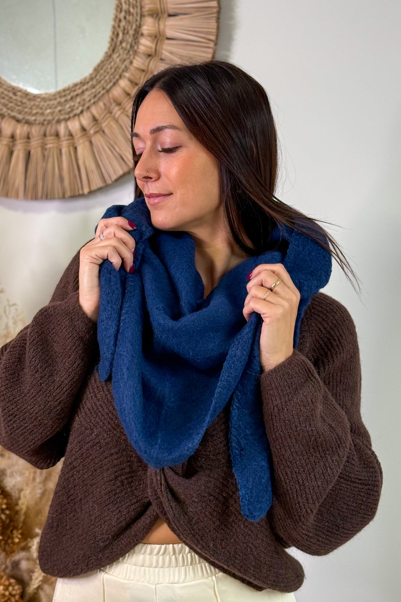 Echarpe Sindie Triangle Bleu Marine