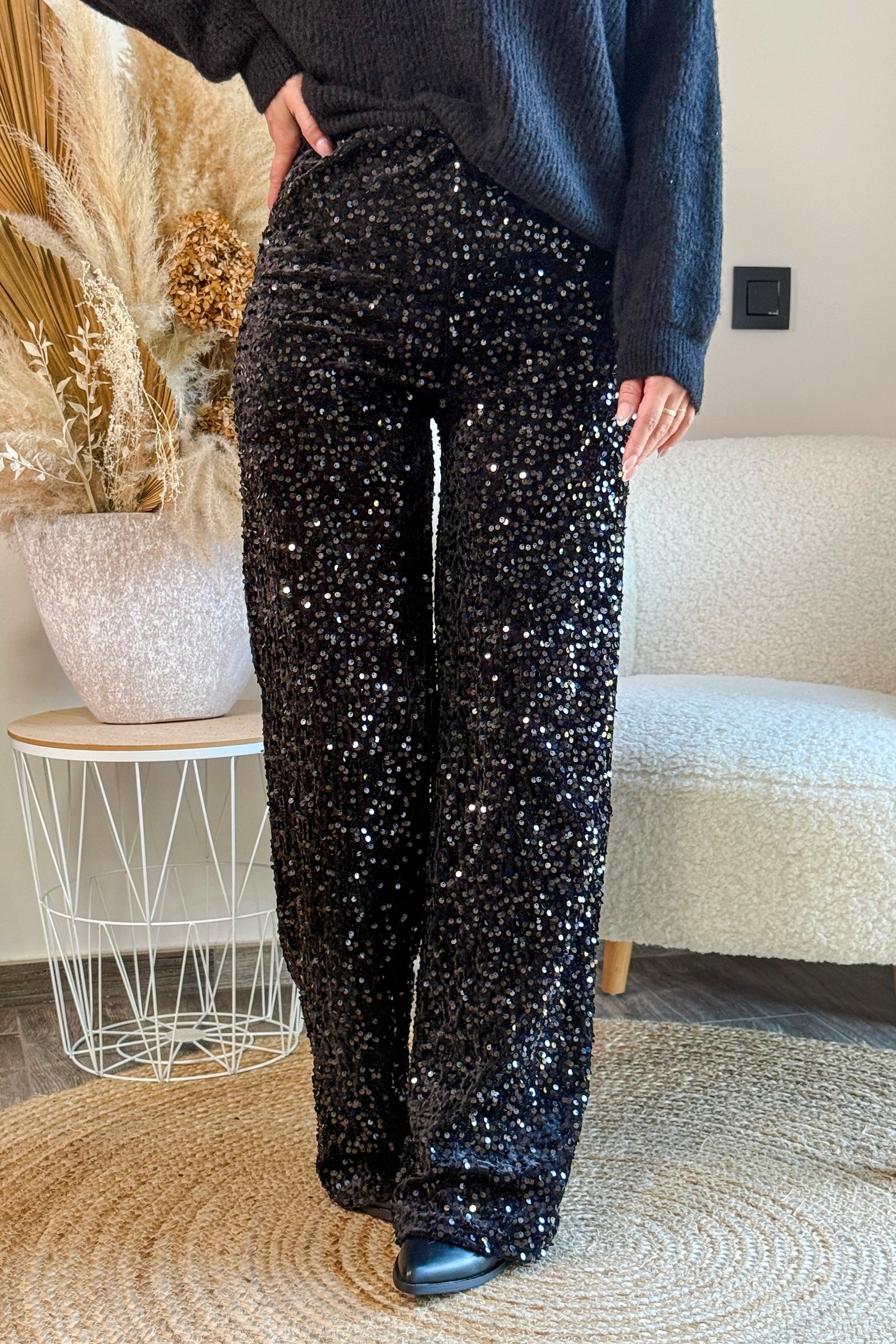 Pantalon Ivyna Noir Sequin (14782744330565)