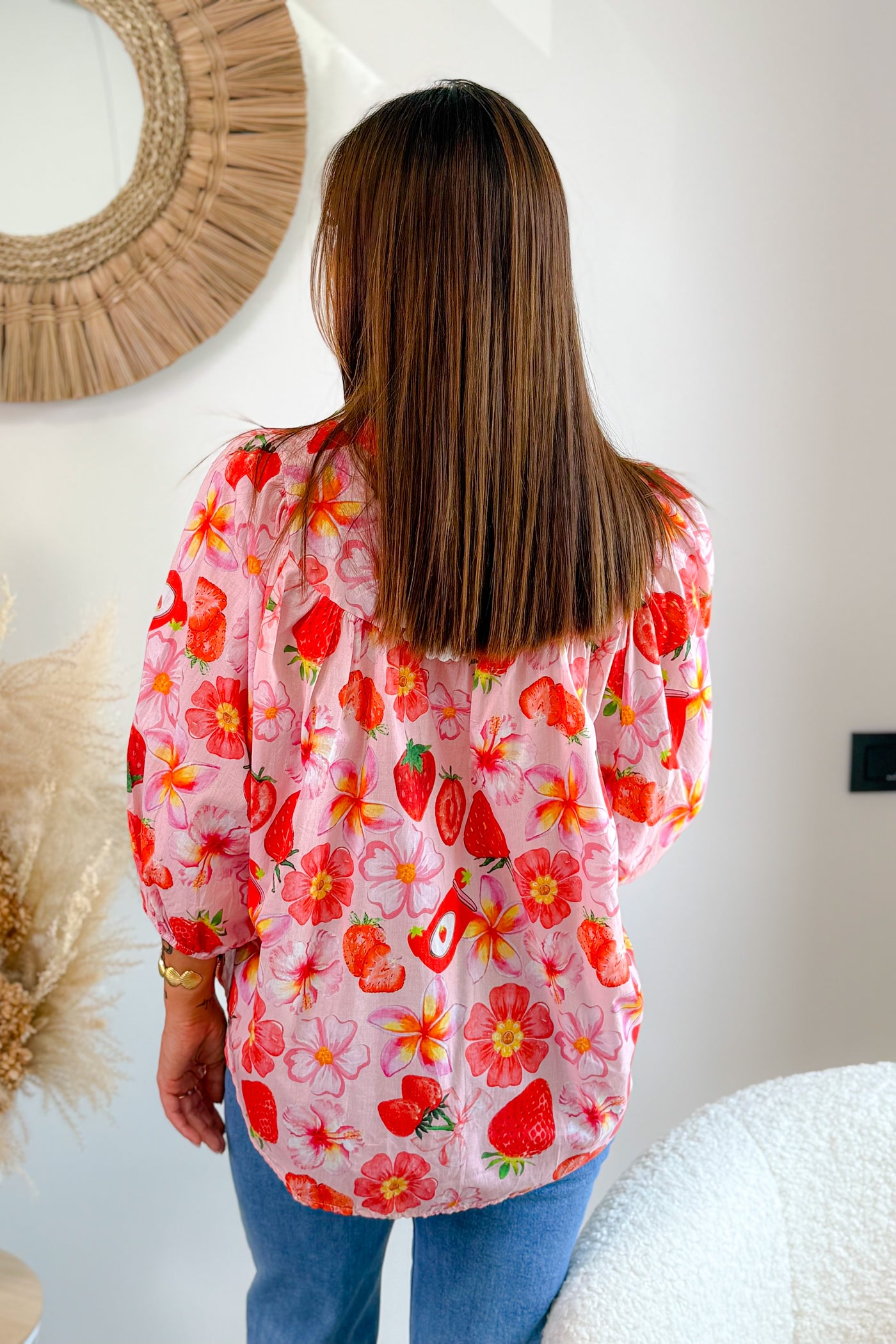 Chemise "Fraise " Rose (15114509779269)