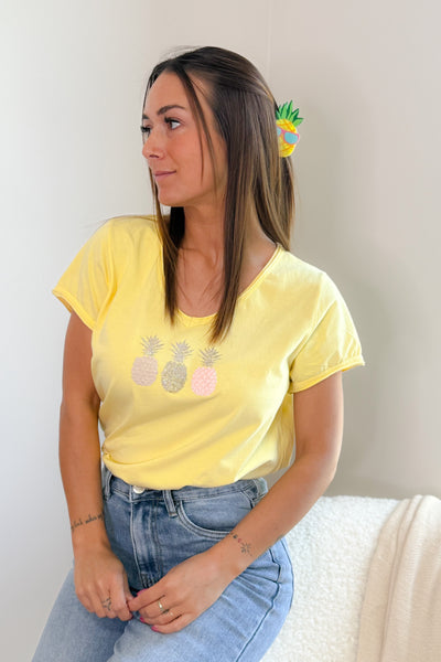 T-Shirt "Ananas" Jaune (15046845858117)