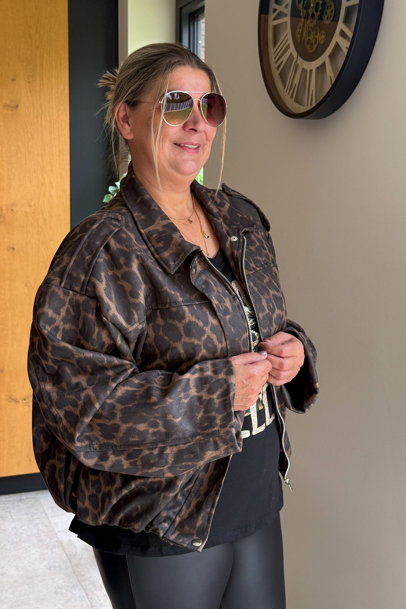 Veste Louane Suédine Léopard GT