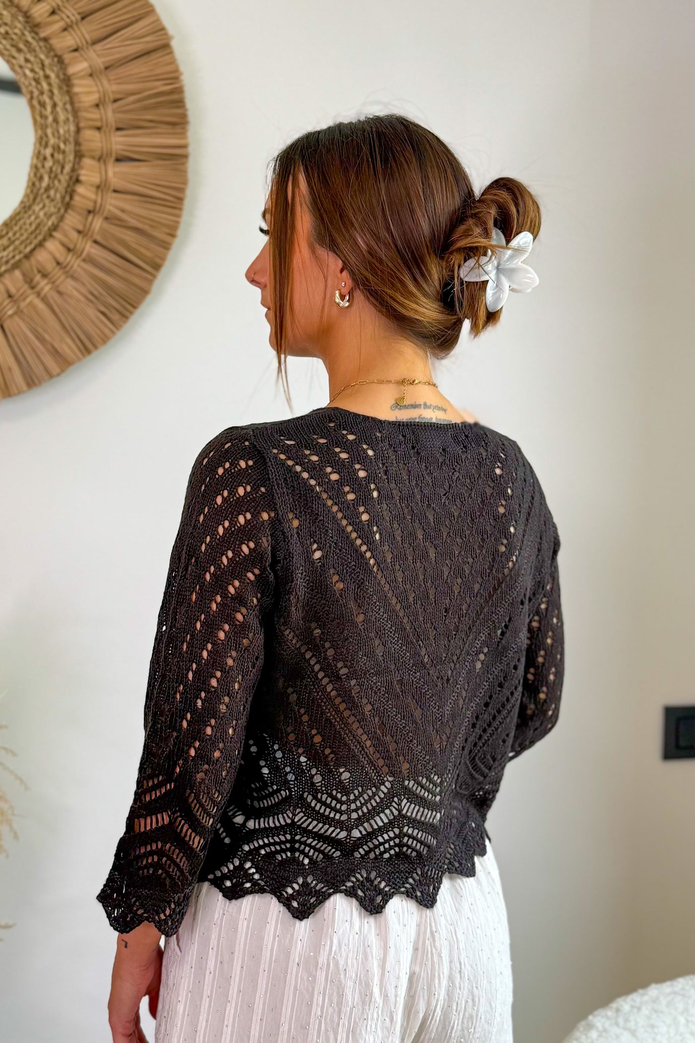 Pull Sun Manches 3/4 Noir JDY (15095279321413)