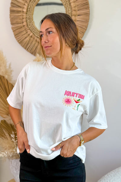 T-Shirt " Martini" Blanc (15242511515973)