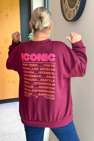 Sweat " Iconic" Bordeaux GT (15353680658757)