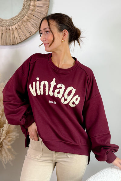 Sweat " Vintage" Bordeaux (15314953732421)