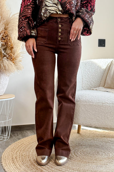 Jeans Wide Leg Y6576I2 Choco (15242274603333)