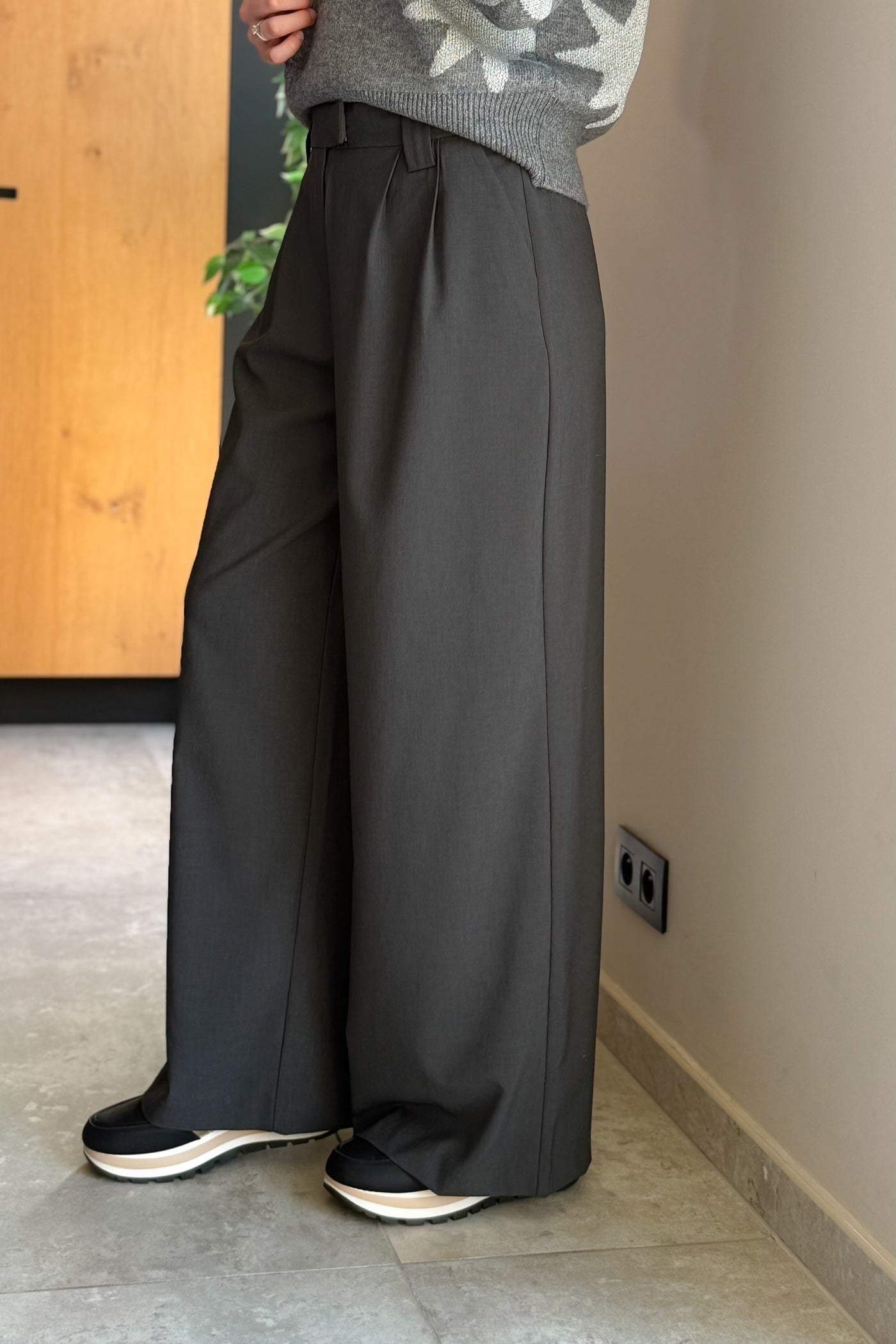 Pantalon Lila Gris Lurex ONLY