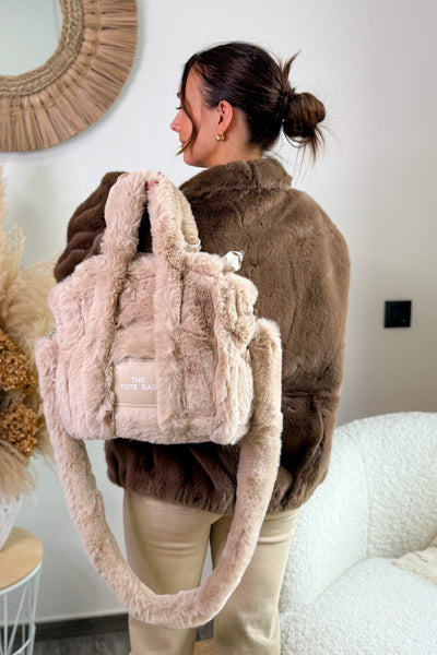 The Tote Bag Fourrure Beige (15314912084293)