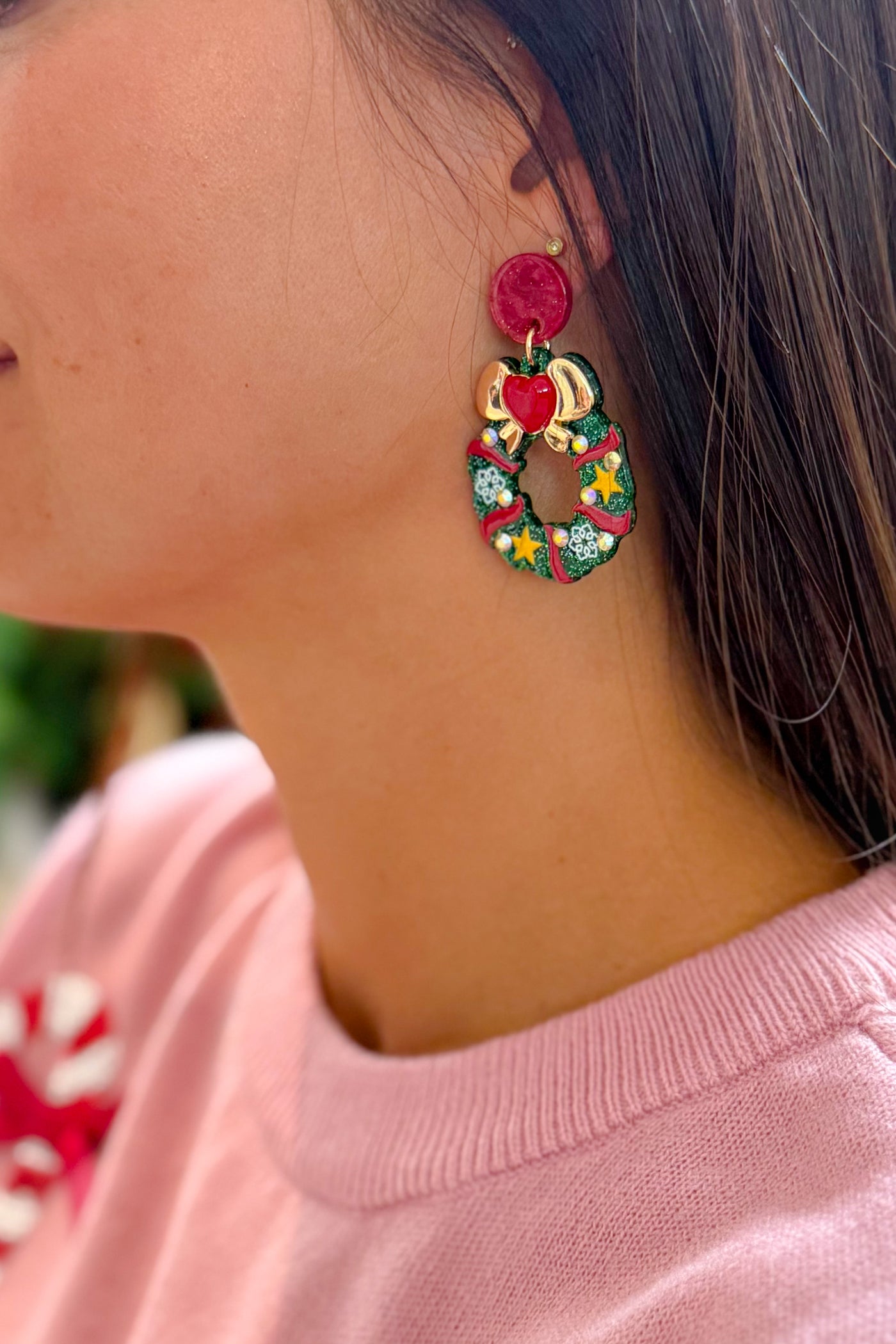 Boucle D'Oreille Couronne De Noël