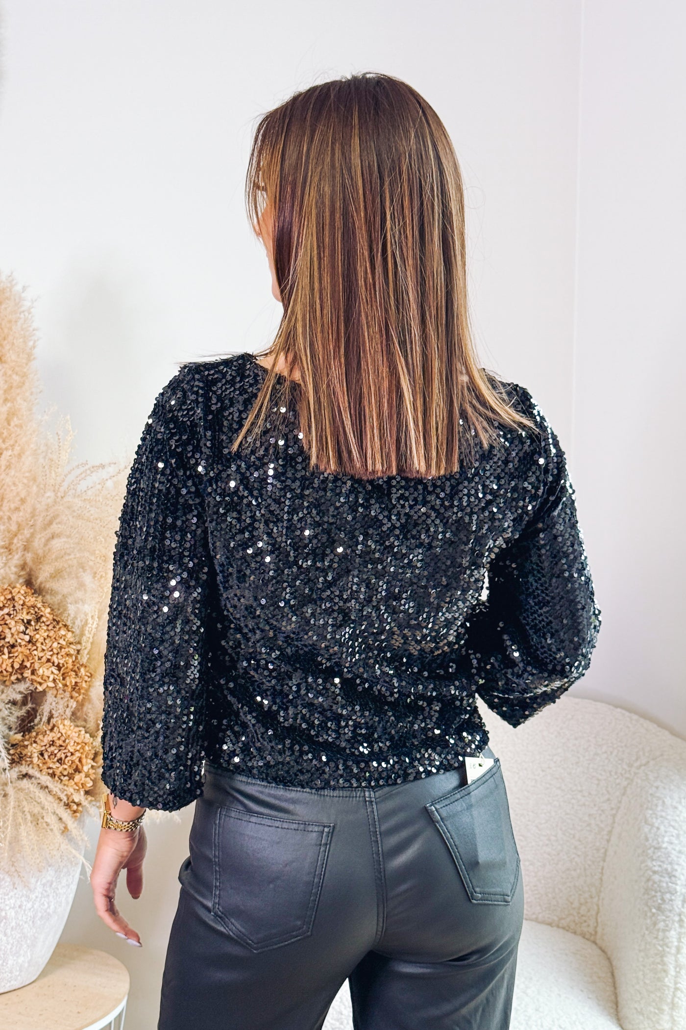 Top Manches Longues Merlina Noir à Sequins (14820633805125)