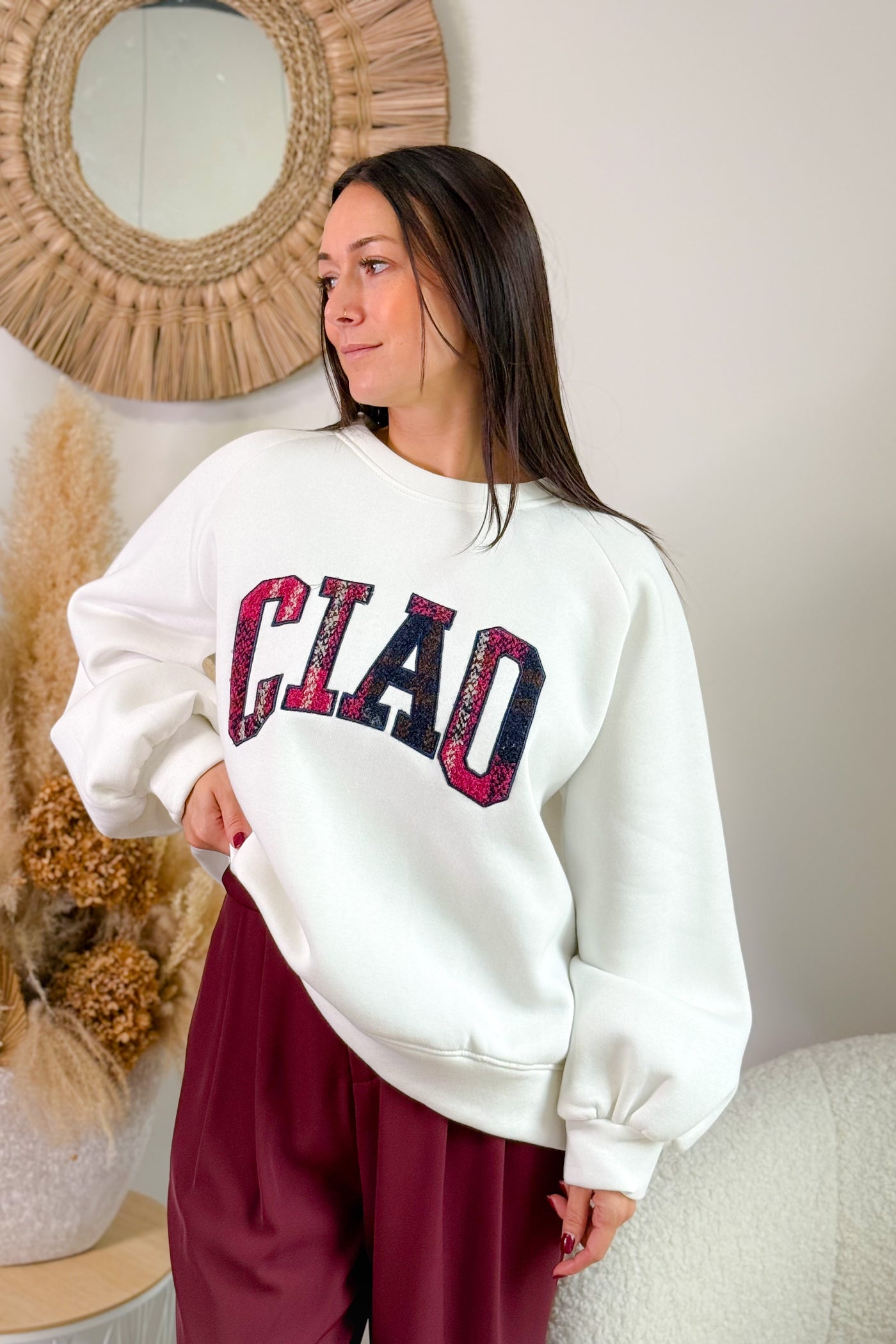 Sweat " Ciao" Blanc