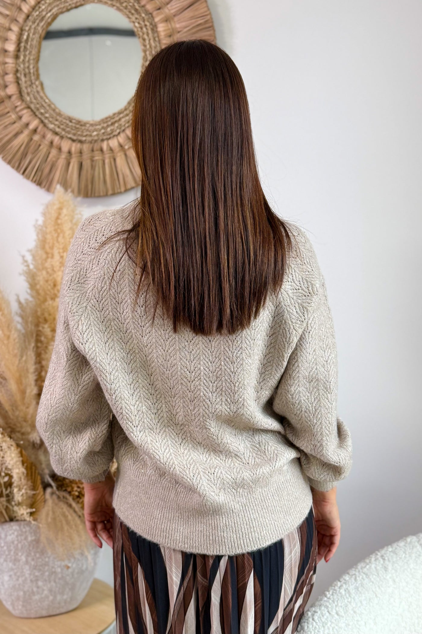 Pull Lucilla Taupe Lurex Only (15297589412165)