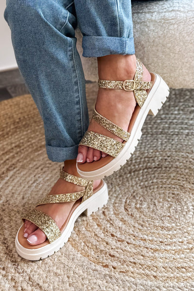Sandales Nelissa Paillettes Doré (15114385064261)