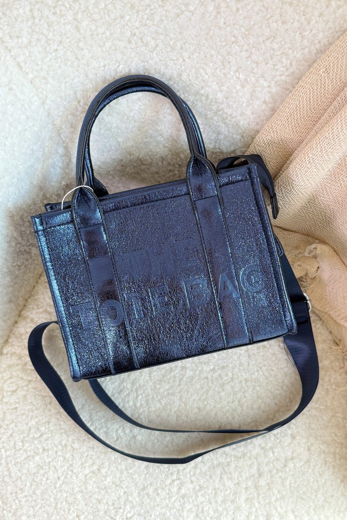 THE TOTE BAG Métalisé Bleu Marine (15038326014277)