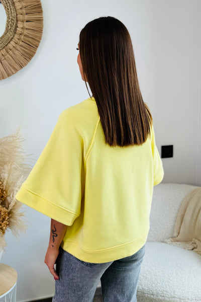 Sweat Manches Courtes Jacqueline Jaune (15038285775173)