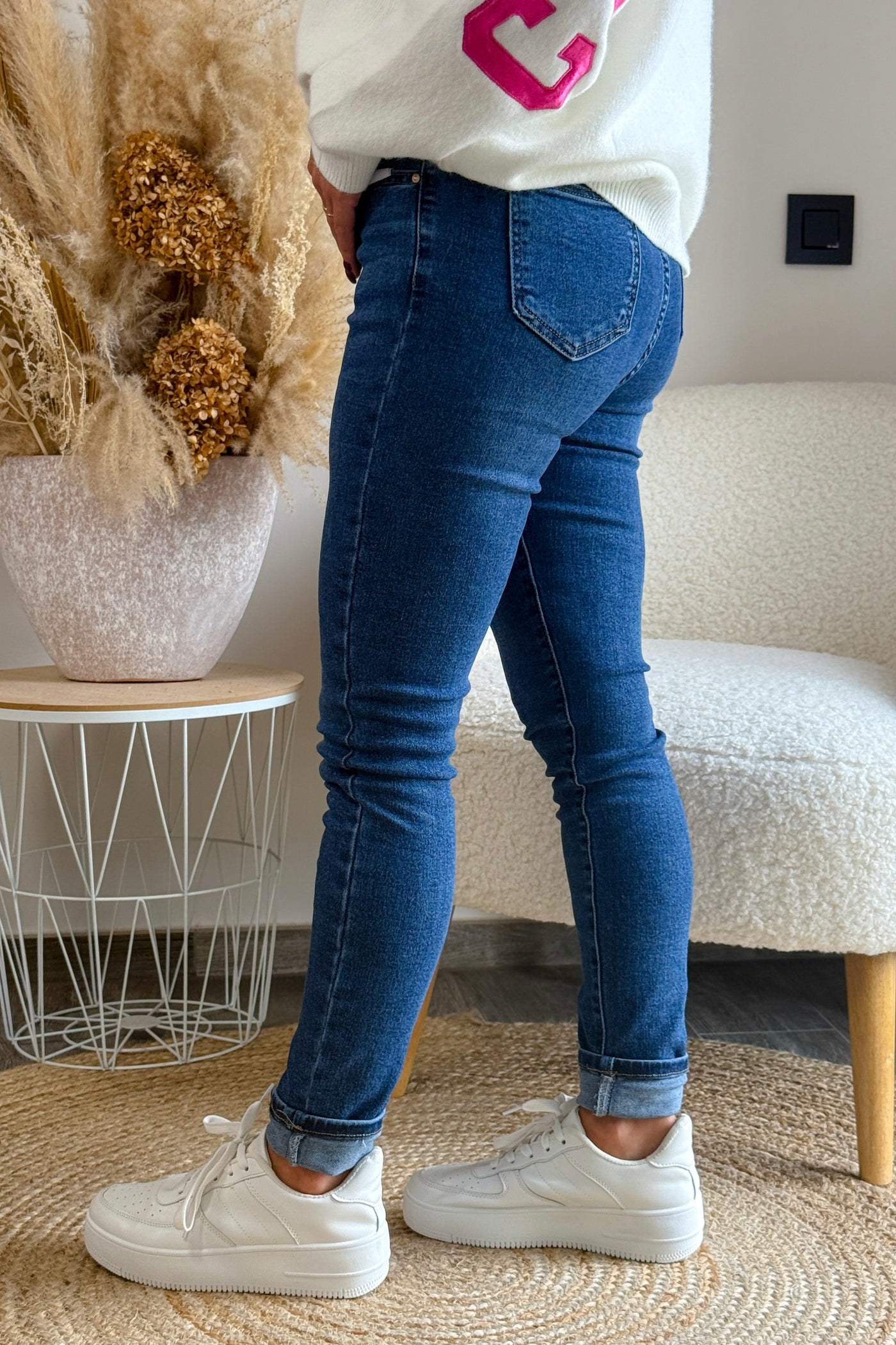 Jeans Slim Anne Taille Haute Bleu (9719487004997)