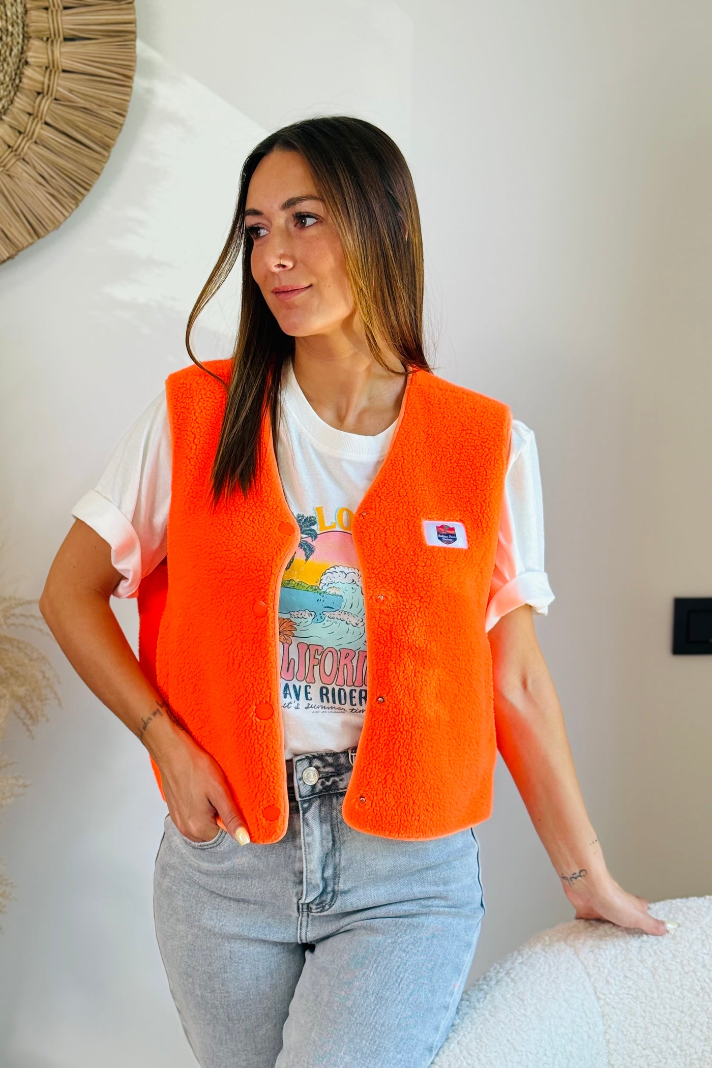Gilet Teddy Giselyne Orange (15072274448709)