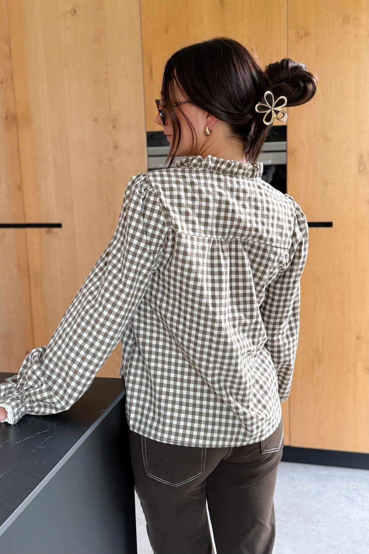 Chemise Paoline Choco/Beige