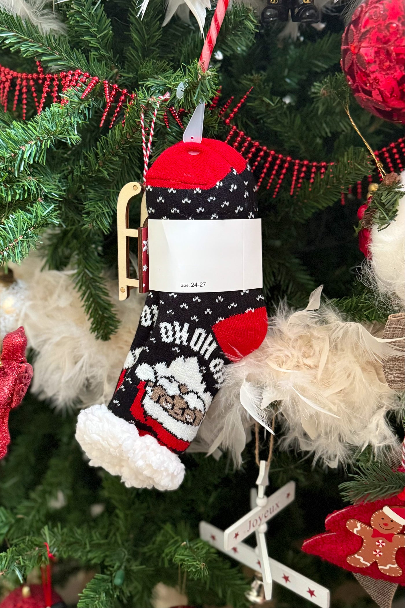 Chaussettes De Noël "Oh Oh Oh"