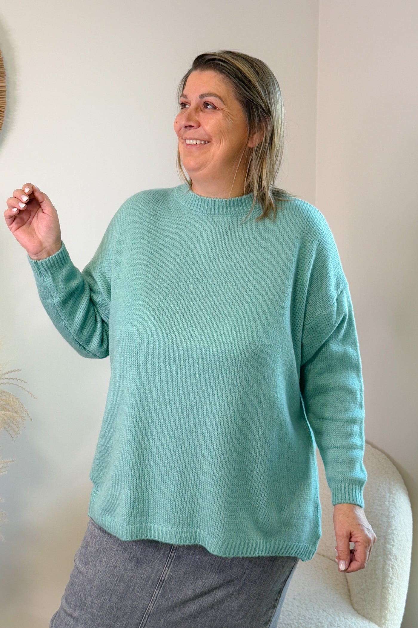 Pull Christie Turquoise à nœuds GT (14909462544709)