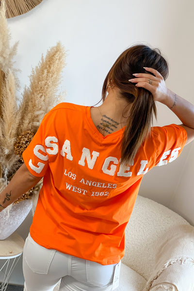 T-Shirt "Los Angeles" Orange (9267984597317)