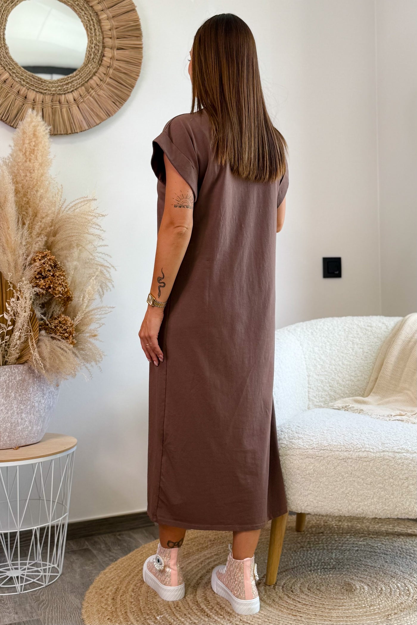 Longue Robe T-Shirt Riode Choco (15126864232773)