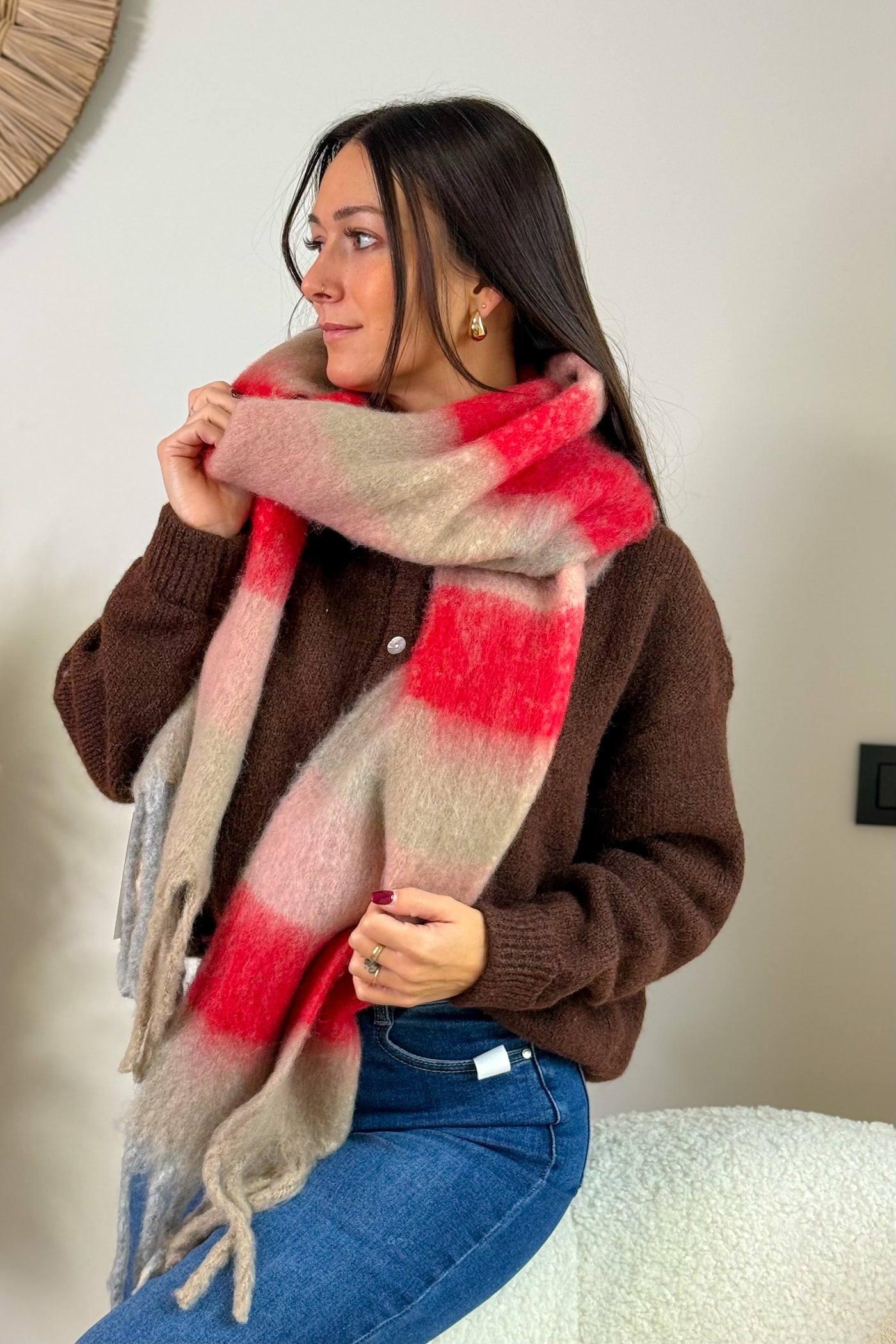 Echarpe Joelle Rouge