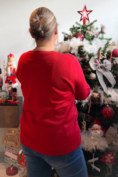 Pull Fin CarXmas Shine Rouge Carmakoma