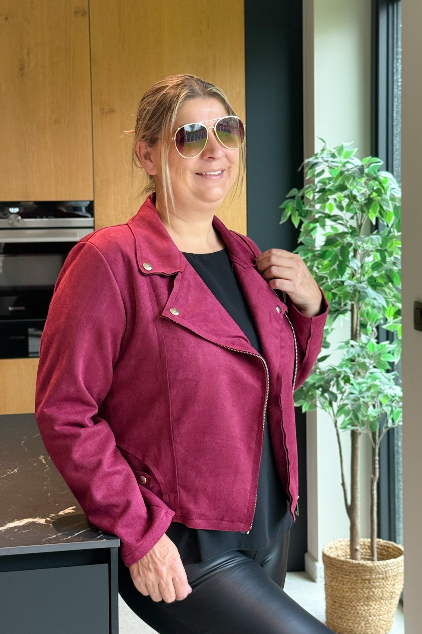 Perfecto Suédine Lilya Bordeaux GT