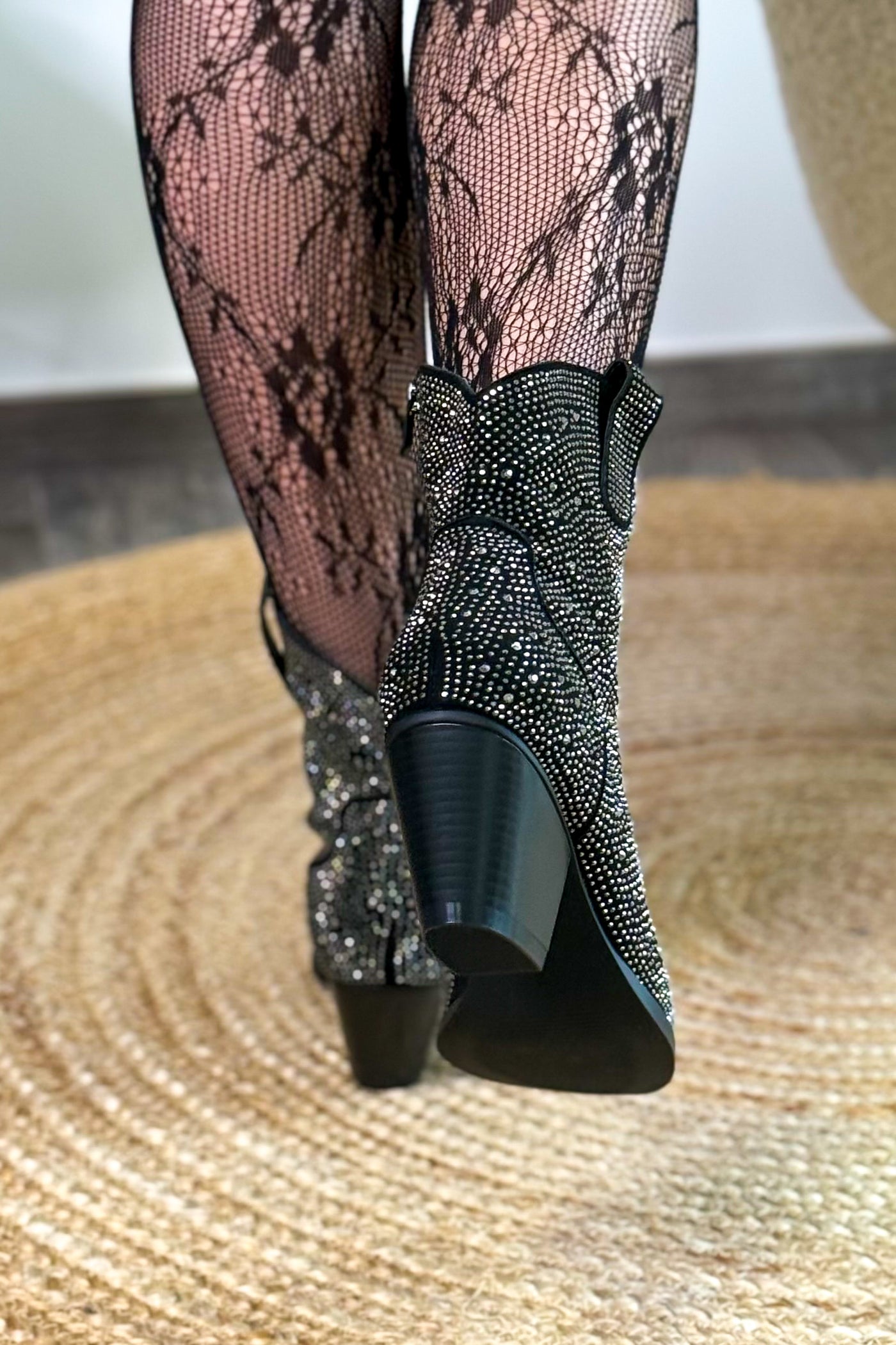 Bottines Livie Noir Strass