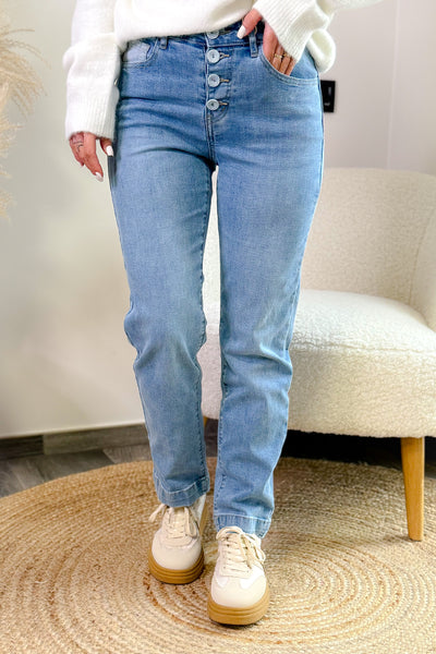 Jeans Straight Ligne Bleu (14914294612293)