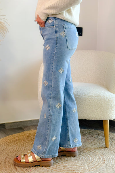 Jeans Wide Leg Eloïne Bleu (14874130252101)