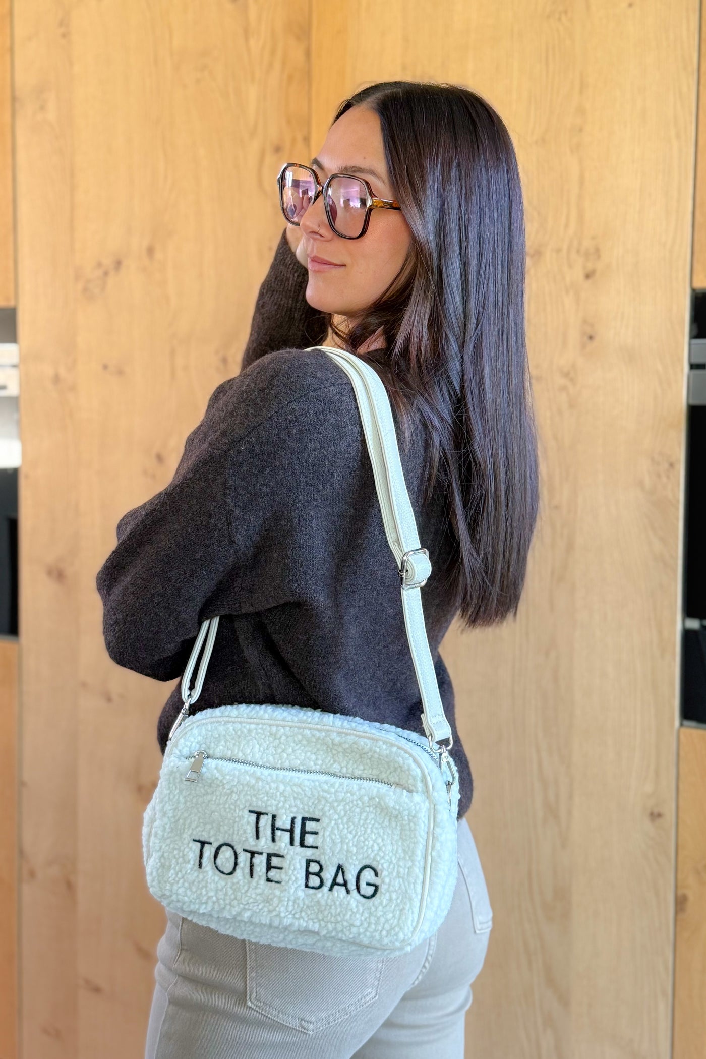 Sac Tote Bag ( Mini Bag) Teddy Ecru