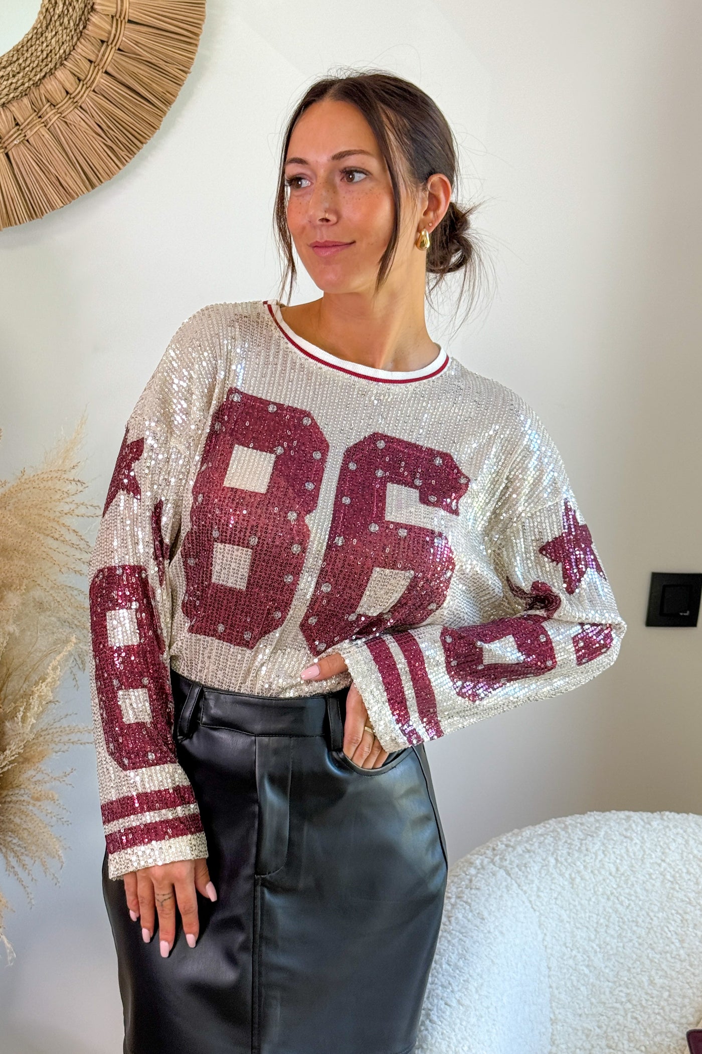 T-Shirt Sequin 86 Bordeaux (15265482244421)