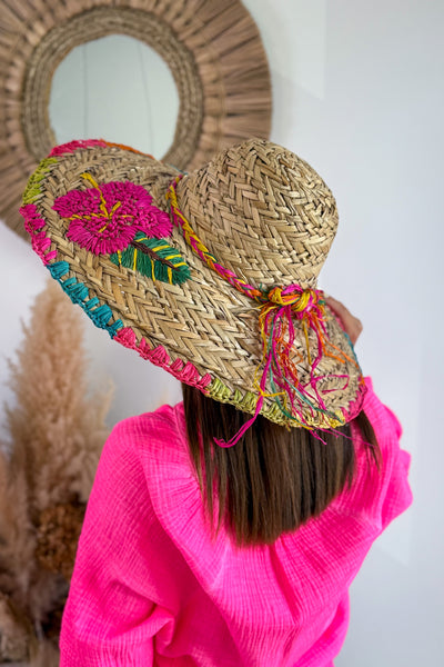 Chapeau En Paille Fleur Multi (15054631862597)